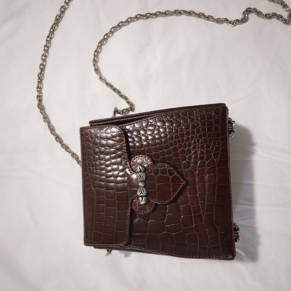 Vincenza inc 1993 Vintage Chain Strap Crocodile Handbag - Picture 3 of 4